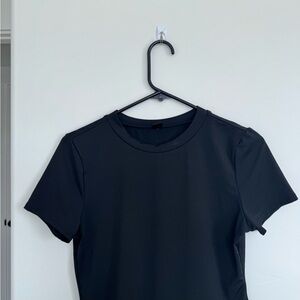 SHEIN Black Short Sleeve Crewneck Tee